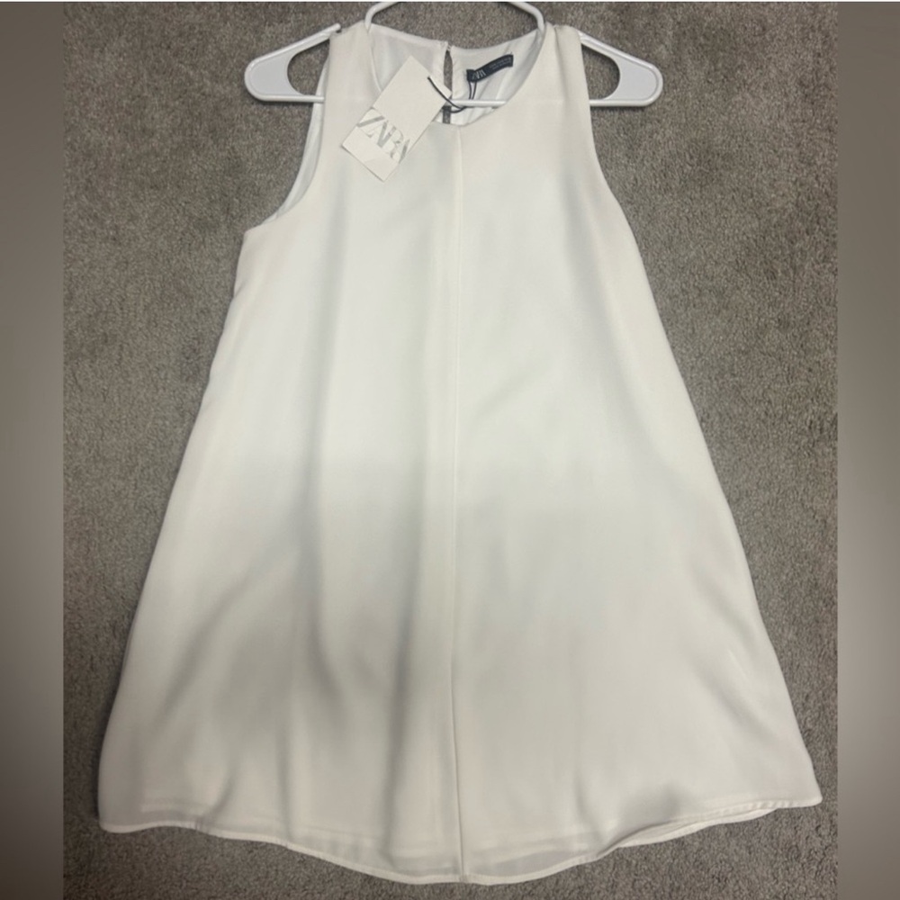 Zara White Sleeveless Dress
